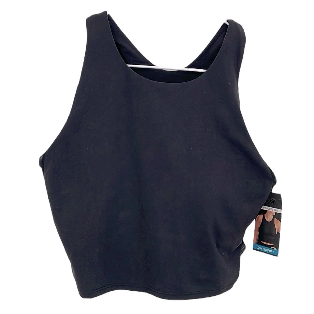 Avia Crop‎ Sports bra. Size Large A-C. Black. Removable pads. New with tags.